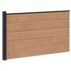 vidaXL Hegnss&aelig;t 175 x 105 cm WPC og Aluminium Brun