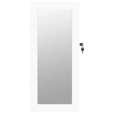 vidaXL væghængt smykkeskab med spejl 30x8,5x67 cm hvid