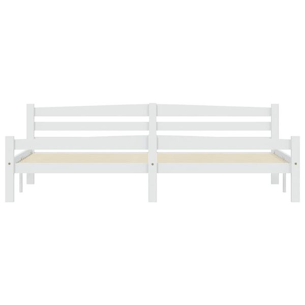 vidaXL sengeramme uden madras massivt fyrretræ 200x200 cm hvid