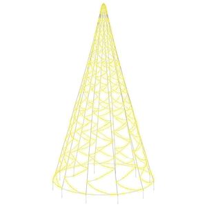 vidaXL juletr&aelig; til flagstang 3000 LED'er 800 cm varmt hvidt lys
