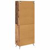 vidaXL Highboard Gammelt tr&aelig; 69,5 x 34 x 180 cm Konstrueret tr&aelig;