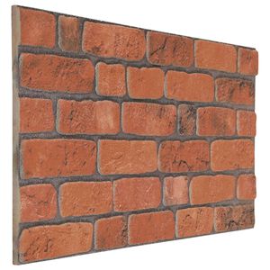 vidaXL V&aelig;gpaneler 10 stk. 100 x 50 cm Terrakotta EPS Skum