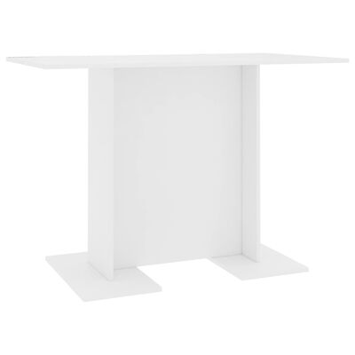 vidaXL spisebord 110x60x75 cm konstrueret træ hvid