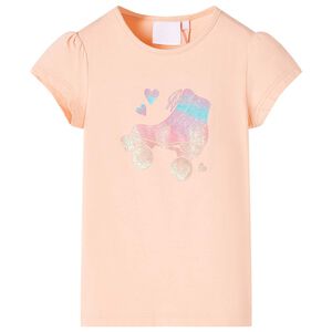 T-shirt til b&oslash;rn str. 104 lys orange