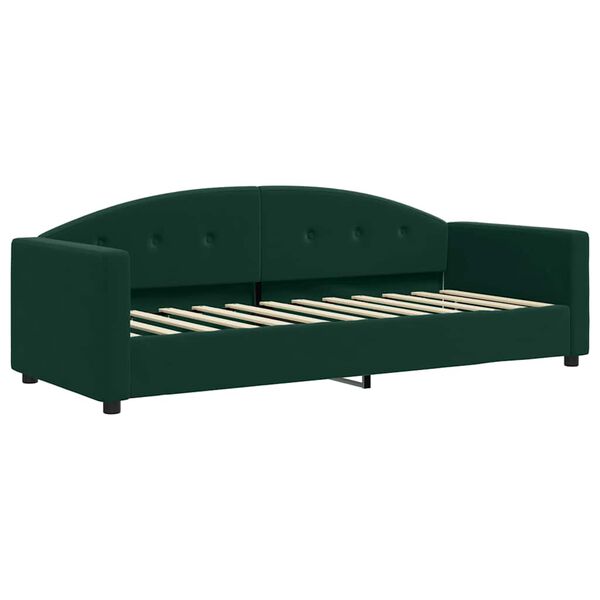 vidaXL daybed med madras 80x200 cm velour m&oslash;rkegr&oslash;n
