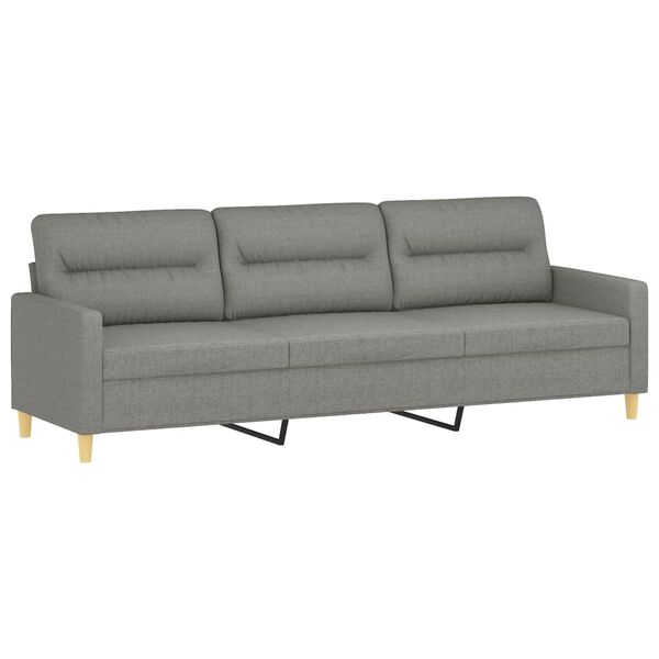 vidaXL 3-personers sofa 210 cm stof m&oslash;rkegr&aring;