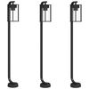 vidaXL udend&oslash;rs standerlamper 3 stk. 100 cm rustfrit st&aring;l sort