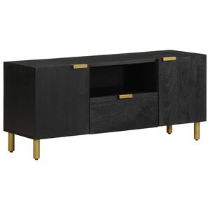 vidaXL tv-bord 105x33x46 cm konstrueret tr&aelig; sort