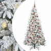 vidaXL Kunstigt Hinged Juletr&aelig; med 300 LED'er Hvid 180 cm PE og PVC