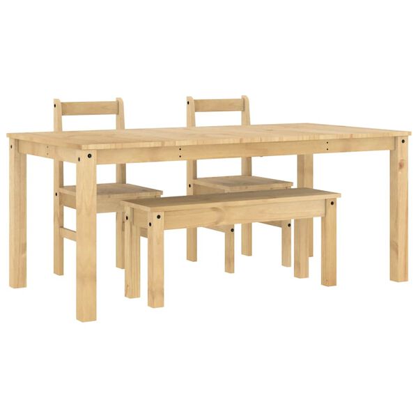 vidaXL spisebordss&aelig;t 4 dele Panama massivt fyrretr&aelig;