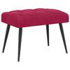 vidaXL B&aelig;nk med knap tufting Vinr&oslash;d 60 x 40 x 45 cm Fl&oslash;jl