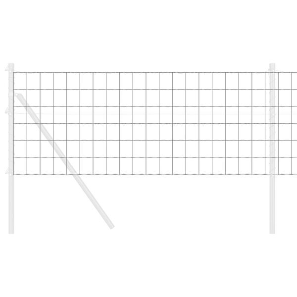 vidaXL Euro Hejn Gr&aring; 0,8 x 25 m PVC-belagt jern