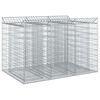 vidaXL Gabion h&oslash;jbed 2 stk. 150 x 100 x 100 cm Galvaniseret st&aring;l S&oslash;lv