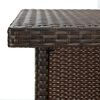 vidaXL hjørnebarbord 100x50x105 cm polyrattan brun