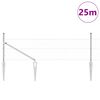 vidaXL Hegn med stolper S&oslash;lv 0.5 x 25 m PVC-belagte st&aring;l