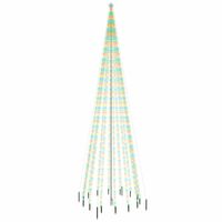vidaXL juletræ med spyd 1134 LED'er 800 cm farverigt lys