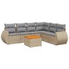vidaXL sofas&aelig;t til haven 7 dele med hynder polyrattan beige