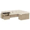 vidaXL sofas&aelig;t til haven 10 dele med hynder polyrattan beige
