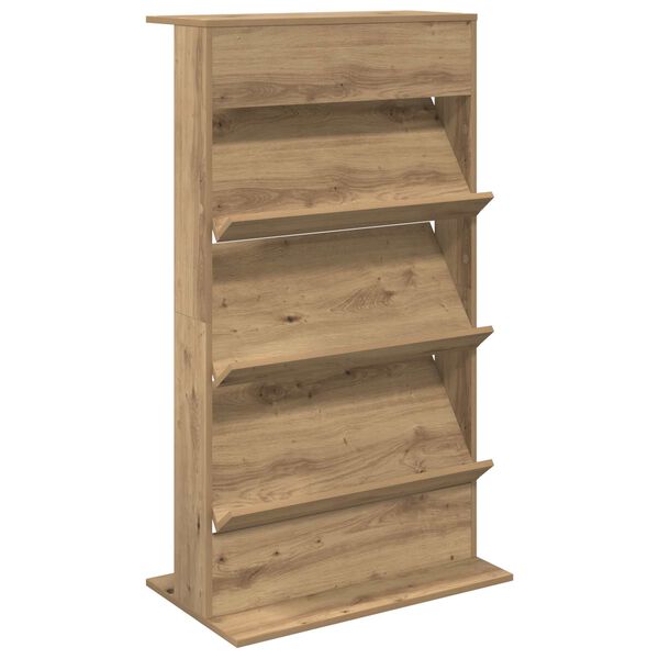 vidaXL Magasin Rack Artisan Egetr&aelig; 70 x 41 x 126 cm Konstrueret tr&aelig;