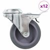 vidaXL drejehjul med bolthul 12 stk. 75 mm