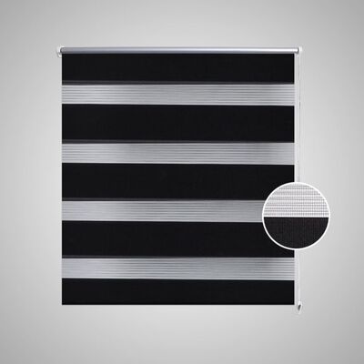 Rullegardin i zebradesign 100 x 175 cm sort