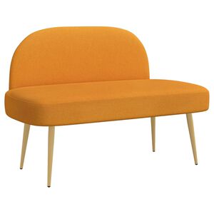 vidaXL Polstret b&aelig;nk med ryg M&oslash;rkegul 110 x 60 x 76 cm