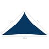 vidaXL solsejl 4x4x5,8 m oxfordstof trekantet bl&aring;