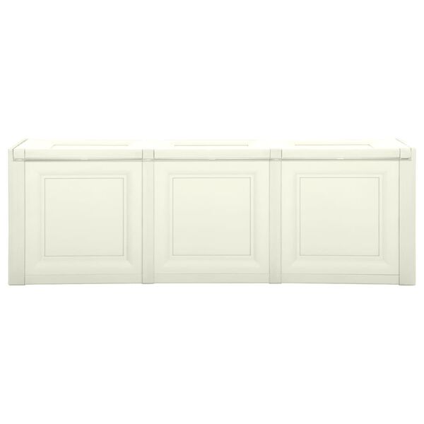 vidaXL hyndeboks 125x40x42 cm 130 l vaniljehvid