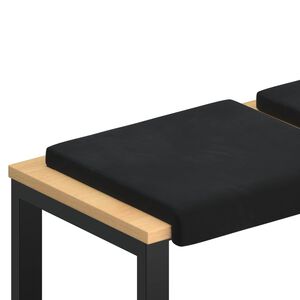 vidaXL B&aelig;nkpude 2 stk. Fl&oslash;jl Sort Dybde 35 cm