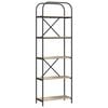 vidaXL Bogreol 5 niveauer 60 x 30 x 183 cm Konstrueret tr&aelig; Sonoma eg