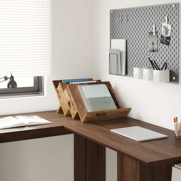 vidaXL Magasin Rack Gammelt tr&aelig; 53 x 40 x 28,5 cm Konstrueret tr&aelig;