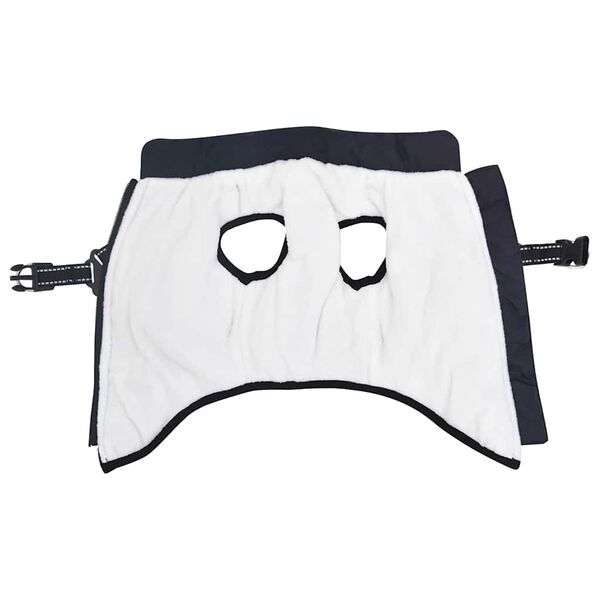 vidaXL Hundejakke med sele M&oslash;rkebl&aring; S Fleece og polyester