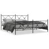 vidaXL sengeramme med sengegavl og fodg&aelig;rde 183x213 cm metal sort