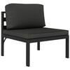vidaXL midtermodul til sofa med hynder aluminium antracitgr&aring;