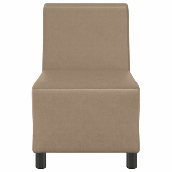 vidaXL | Modulsofa enhed uden arme | Cappuccino 55 x 74 x 82 cm Kunstl&aelig;der