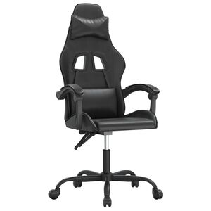 vidaXL drejelig gamingstol kunstl&aelig;der sort