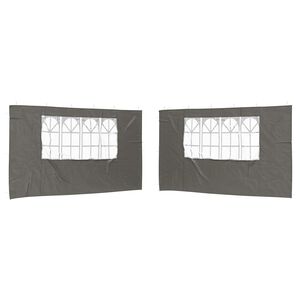 vidaXL Festasidev&aelig;g 2 pcs 400 x 195 cm Antracit PE og st&aring;l