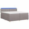 vidaXL Boxmadras med topmadras Gr&aring;brun 200 x 200 cm Stof