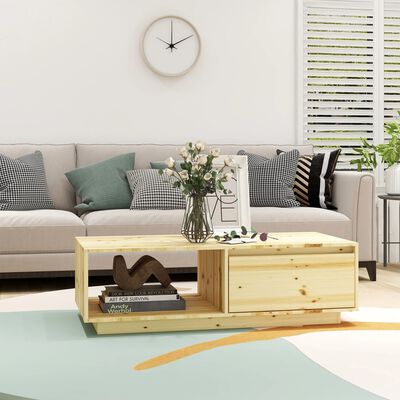 vidaXL sofabord 110x50x33,5 cm massivt fyrretræ