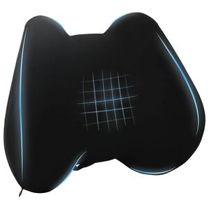 vidaXL Rygpude med pude Indstillelig Sort 40 x 32 x 13 cm Polyester