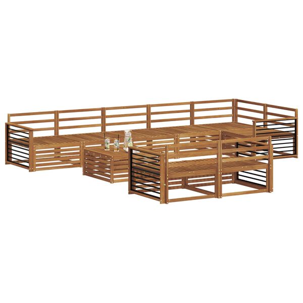 vidaXL Udend&oslash;rs sofagruppe 9 pcs Naturfarvet