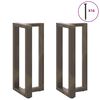 vidaXL barbordsben T-formet 2 stk. sort 40x35x(90-91) cm st&aring;l
