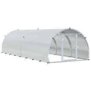 vidaXL Kyllingehus S&oslash;lv 400 x 150 x 100 cm Galvaniseret st&aring;l