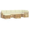 vidaXL Udend&oslash;rs sofagruppe 8 pcs Hvid og cremefarvet 59 x 59 x 37 cm