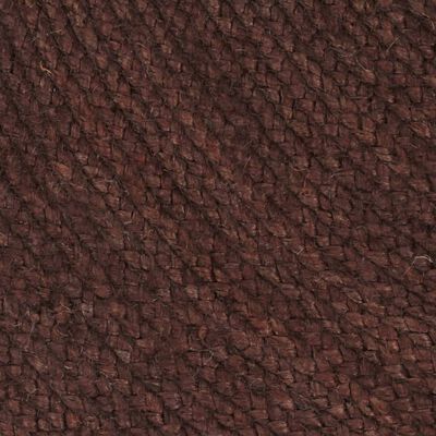 vidaXL håndlavet tæppe jute rund 90 cm brun