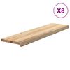 vidaXL trappem&aring;tter 8 stk ubehandlet 100x25x2 cm massivt egetr&aelig;