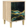 vidaXL Natskab WIJHE Sonoma-eg 36 x 33 x 50 cm Konstrueret tr&aelig;