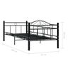 vidaXL stel til daybed 90x200 cm metal sort
