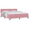 vidaXL Box spring seng med hovedg&aelig;rde Lyser&oslash;d 200 x 180 cm Fl&oslash;jl