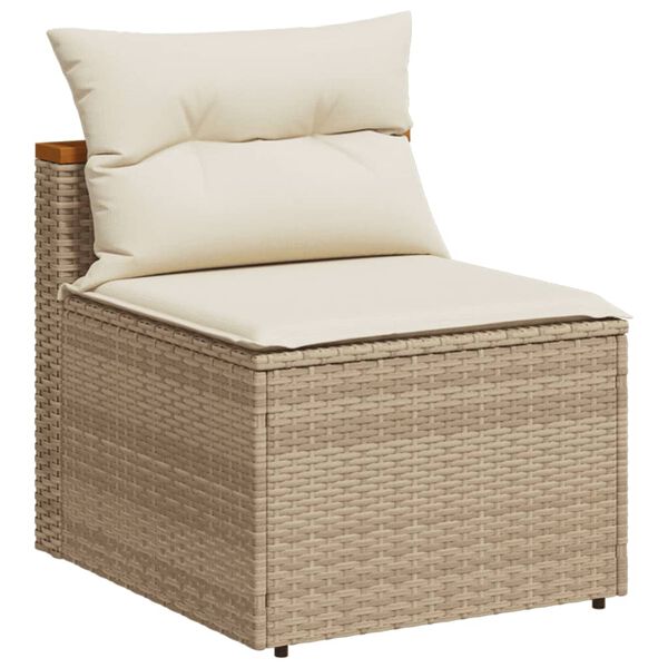 vidaXL sofamoduler til haven 2 stk. med hynder polyrattan beige